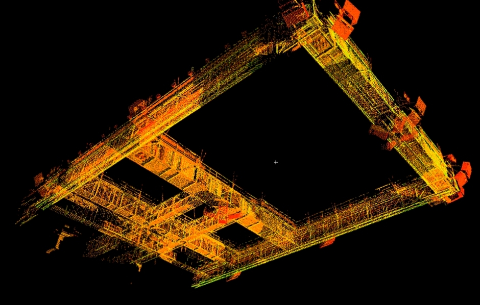 Scanning and creation of a  3D model of the structure...